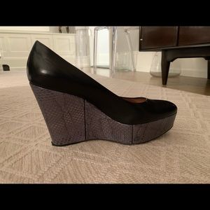 Alexa Wagner Platform Wedge Heels. Black. Size 39